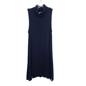 Anthropologie 9-H15 STCL Cowl Neck Sleeveless Mini Dress Ribbed Black Size XS